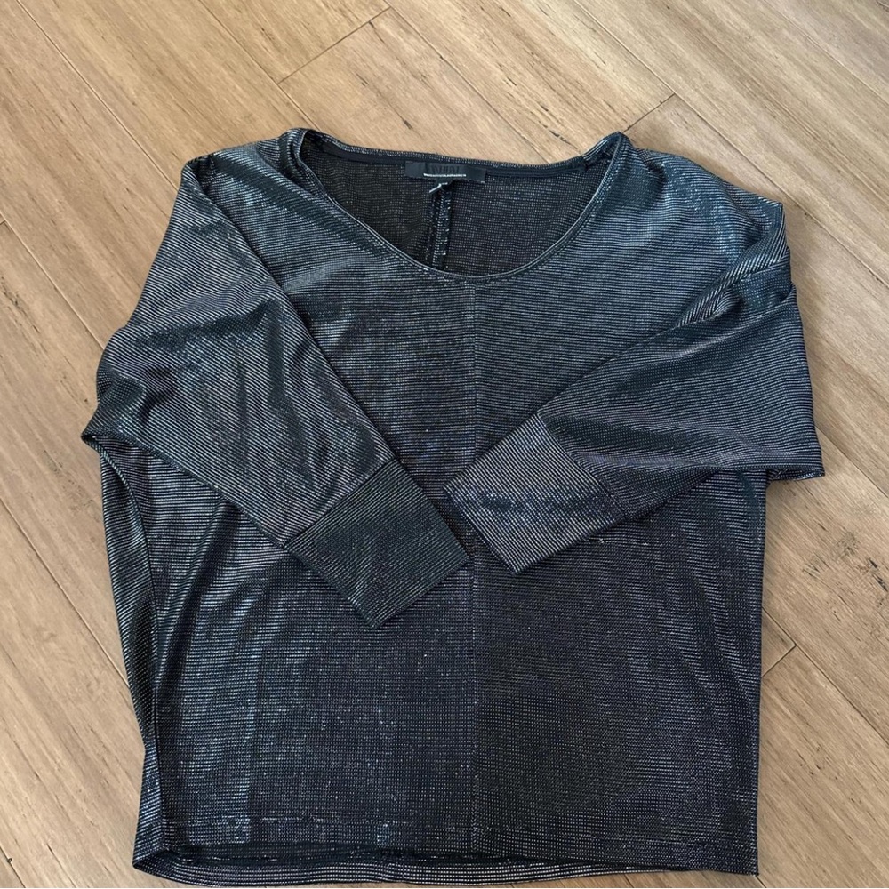 White House Black Market Black 3/4 Sleeve Blouse